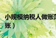 小规模纳税人做账范本（小规模纳税人全套做账）