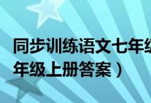 同步训练语文七年级上册（同步练习册语文七年级上册答案）