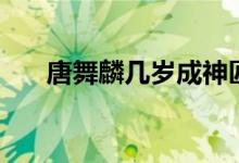 唐舞麟几岁成神匠（唐舞麟几岁成神）