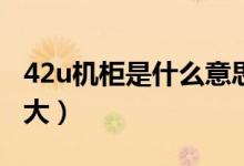 42u机柜是什么意思（42U标准机柜尺寸是多大）