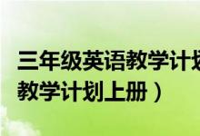 三年级英语教学计划上学期（小学三年级英语教学计划上册）