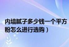 内墙腻子多少钱一个平方（内墙腻子粉多少钱一袋 内墙腻子粉怎么进行选购）