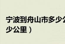 宁波到舟山市多少公里路程（宁波到舟山市多少公里）