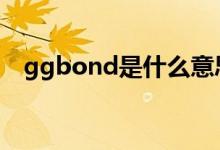 ggbond是什么意思（bond是什么意思）