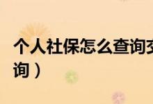 个人社保怎么查询交了几年（个人社保怎么查询）