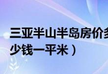 三亚半山半岛房价多少钱一平米（三亚房价多少钱一平米）