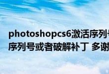 photoshopcs6激活序列号（求Adobe Photoshop CS6的序列号或者破解补丁 多谢）