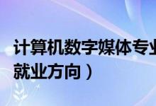 计算机数字媒体专业就业方向（数字媒体专业就业方向）