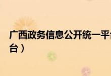 广西政务信息公开统一平台官网（广西政务信息公开统一平台）