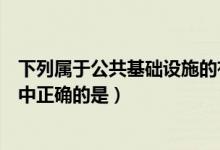 下列属于公共基础设施的有（下列关于公共基础设施的说法中正确的是）