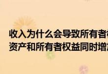 收入为什么会导致所有者权益增加（下列经济业务中会引起资产和所有者权益同时增加的是）