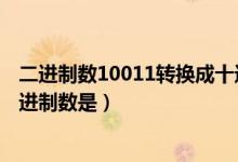 二进制数10011转换成十进制数是（十进制数0 25转换成二进制数是）