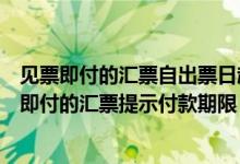 见票即付的汇票自出票日起十日内向付款人提示付款（见票即付的汇票提示付款期限）