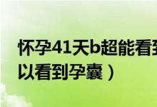 怀孕41天b超能看到孕囊吗（怀孕多久b超可以看到孕囊）