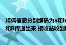 将俩信息分别编码为a和b传递出来（将两信息分别编码为A和B传递出来 接收站收到时 A被误收作B的）