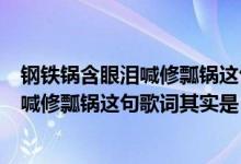 钢铁锅含眼泪喊修瓢锅这句歌词其实是什么（钢铁锅含眼泪喊修瓢锅这句歌词其实是）