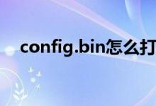 config.bin怎么打开（config怎么打开）