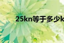 25kn等于多少kg（kn等于多少kg）