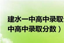 建水一中高中录取分数线2022满分（建水一中高中录取分数）