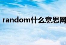 random什么意思网络（random什么意思）