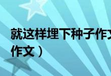 就这样埋下种子作文600字（就这样埋下种子作文）