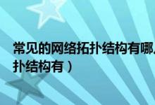 常见的网络拓扑结构有哪几种各有什么特点（常见的网络拓扑结构有）