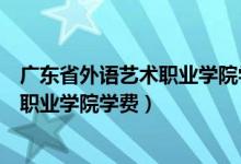 广东省外语艺术职业学院学费多少钱一年（广东省外语艺术职业学院学费）