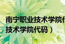 南宁职业技术学院代码和专业代码（南宁职业技术学院代码）