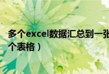 多个excel数据汇总到一张表（多个excel表格数据汇总到一个表格）