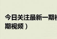 今日关注最新一期视频直播（今日关注最新一期视频）