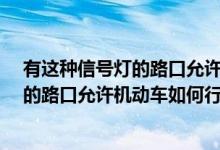 有这种信号灯的路口允许机动车如何行驶?（有这种信号灯的路口允许机动车如何行驶）