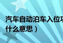 汽车自动泊车入位功能可靠吗（自动泊车入位什么意思）