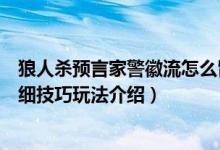 狼人杀预言家警徽流怎么留（狼人杀预言家怎么玩预言家详细技巧玩法介绍）