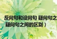 反问句和设问句 疑问句之间的区别是什么（反问句和设问句 疑问句之间的区别）