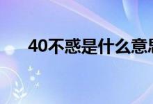 40不惑是什么意思（不惑是什么意思）