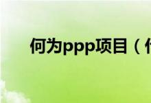 何为ppp项目（什么是ppp工程项目）