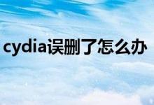 cydia误删了怎么办（cydia不见了怎么修复）