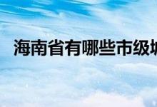 海南省有哪些市级城市（海南省有哪些市）