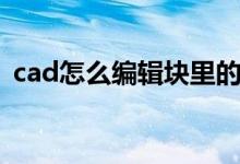 cad怎么编辑块里的文字（cad怎么编辑块）