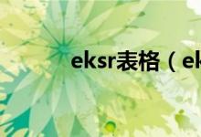 eksr表格（eksl表格软件下载）