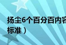 扬尘6个百分百内容（六个百分之百扬尘防治标准）