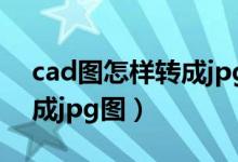 cad图怎样转成jpg格式（怎么把cad图转换成jpg图）