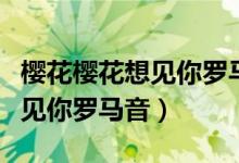 樱花樱花想见你罗马音中文版（求樱花樱花想见你罗马音）