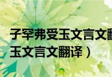 子罕弗受玉文言文翻译注释及原文（子罕弗受玉文言文翻译）