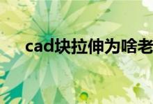 cad块拉伸为啥老是位移（cad块拉伸）