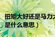 扭矩大好还是马力大好（最大功率和最大扭矩是什么意思）