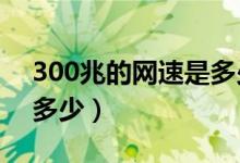 300兆的网速是多少KB/S（300兆的网速是多少）