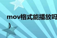 mov格式能播放吗（mov格式用什么播放器）