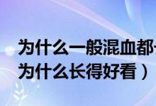 为什么一般混血都长得很好看?知乎（混血儿为什么长得好看）