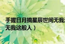 手握日月摘星辰世间无我这般人原句（手握日月摘星辰世间无我这般人）